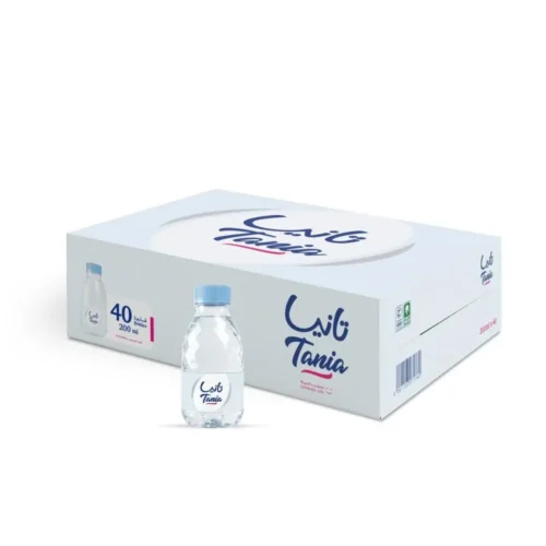 مياه تانيا 200 مل كرتون 40 عبوة | Tania Water 200ml - 40 Bottles Carton مياه تانيا 200 مل كرتون 40 عبوة | Tania Water 200ml - 40 Bottles Carton